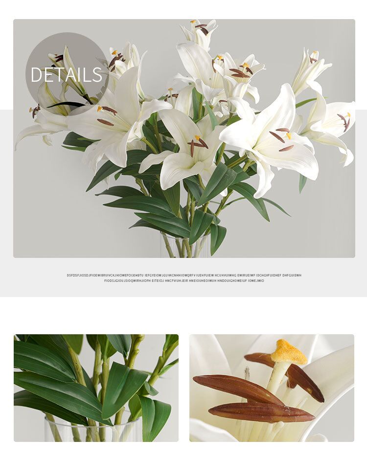 Hoa LY giả, hoa decor trang trí nhà cửa, hoa giả