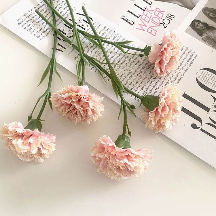 Hoa cẩm chướng giả decor trang trí