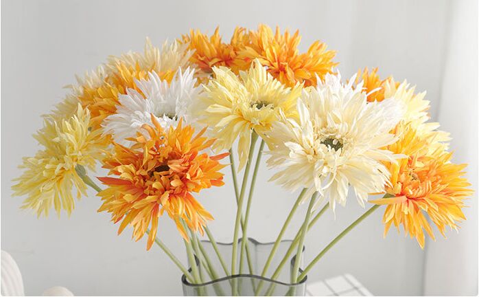 Hoa đồng tiền giả trang trí nhà cửa